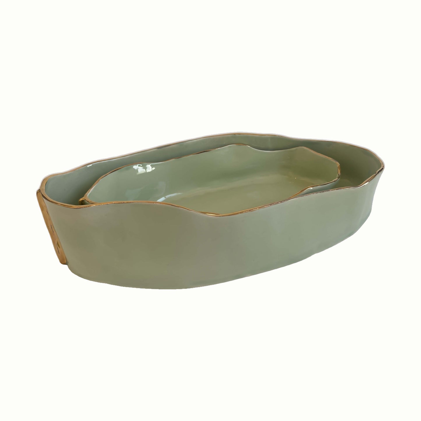 Ceramic Oval Serving Bowl