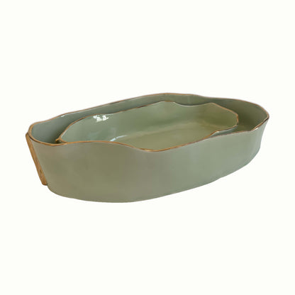 Ceramic Oval Serving Bowl