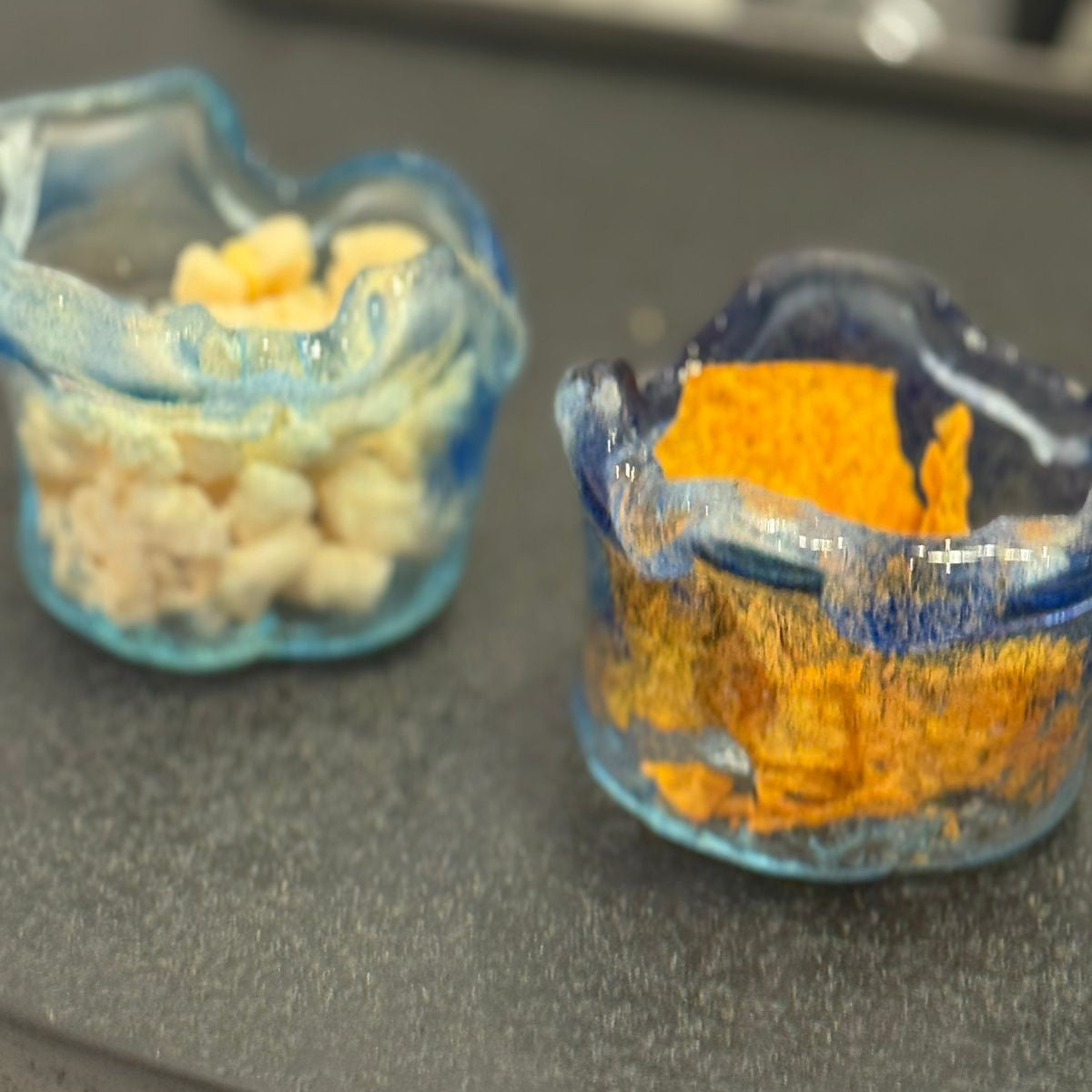 Shaded Glass Snack Bowls